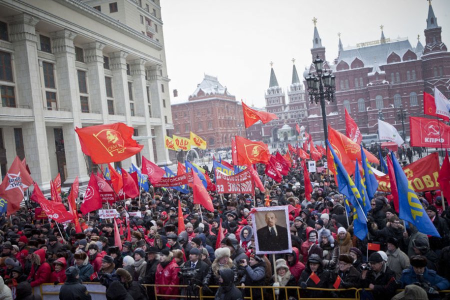 Un triste 21 de enero fallecía Vladimir Lenin Mitin+zyuganov