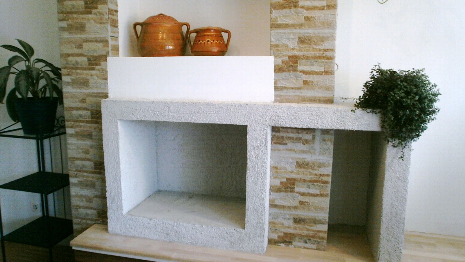 HEIMWERKER: "Brasa Murano" BIO ETHANOL KAMIN mit Kunst Stein