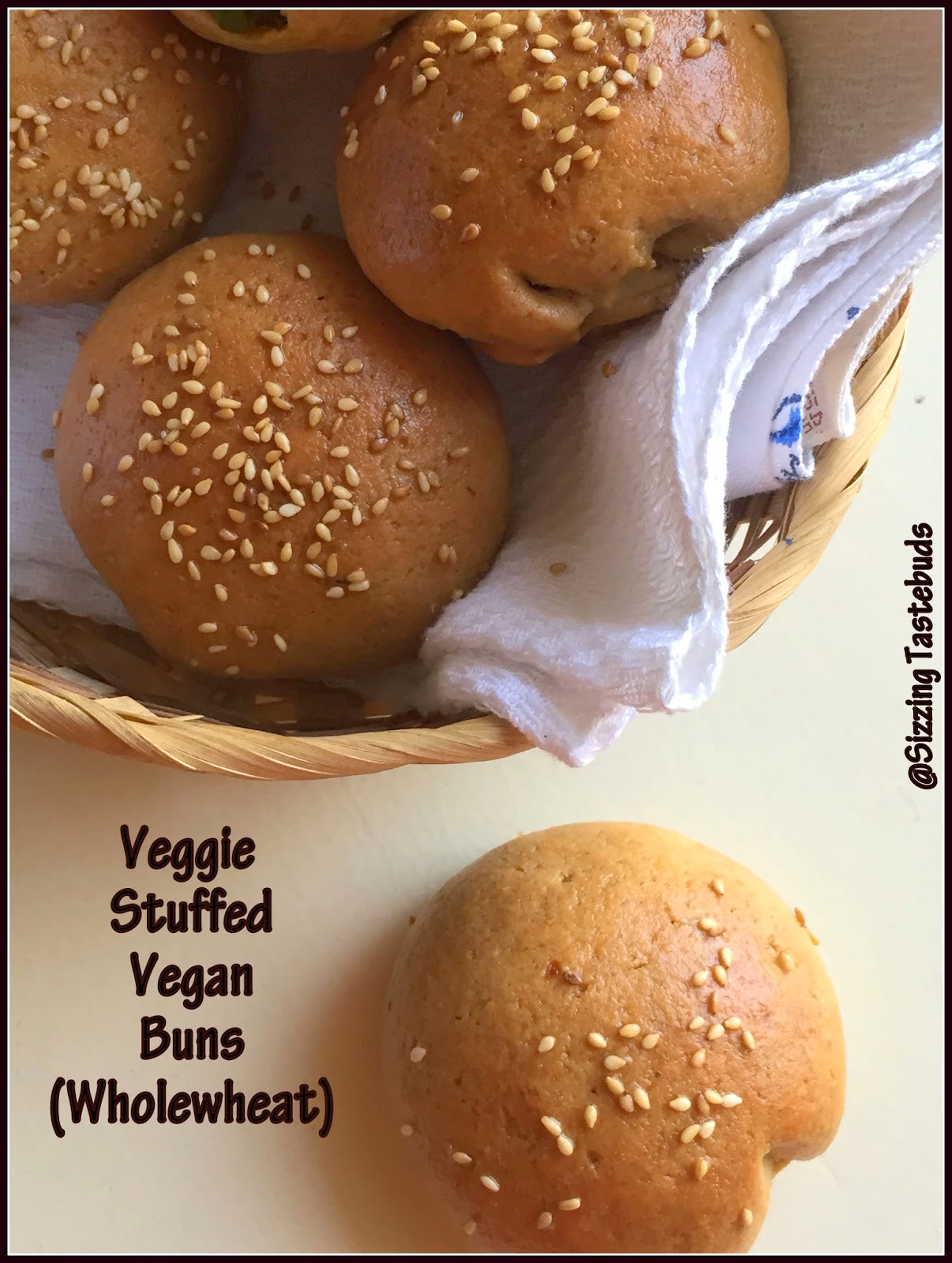 Sizzling Tastebuds Vegan Veggie Stuffed Savoury Buns Easy tea time snack
