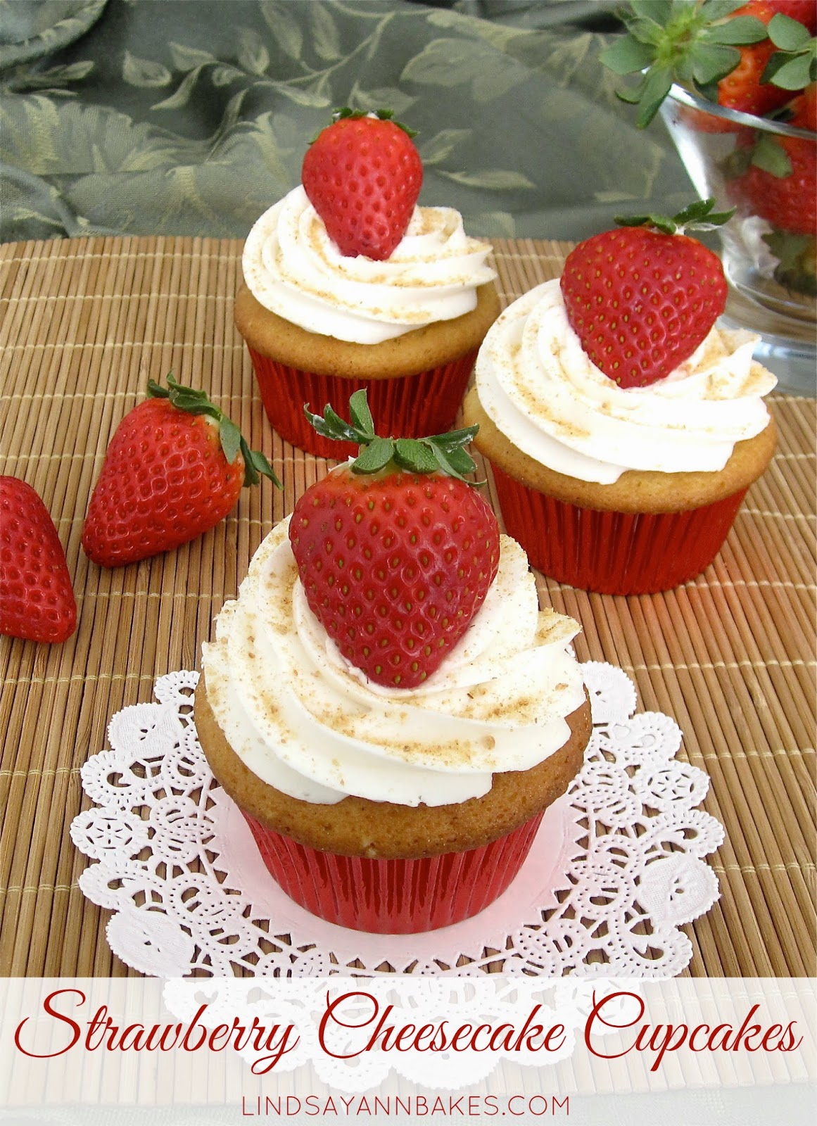 Strawberry Cheesecake Cupcakes Lindsay Ann Bakes
