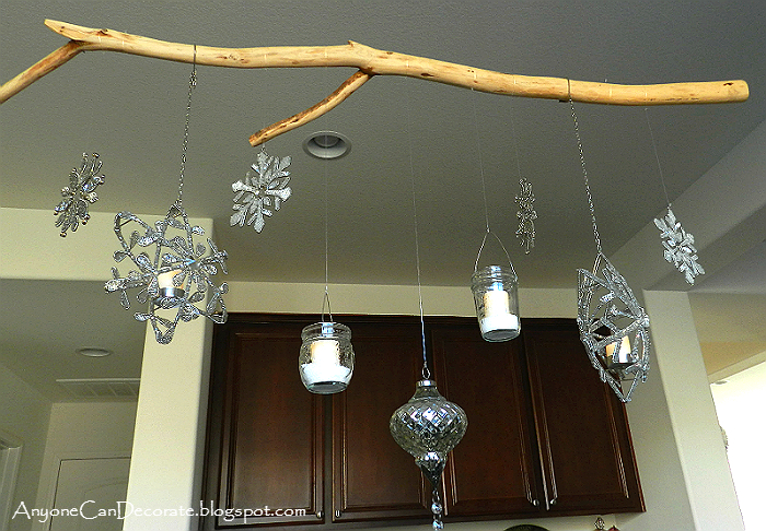 Anyone Can Decorate: My DIY Christmas Ornament Chandelier