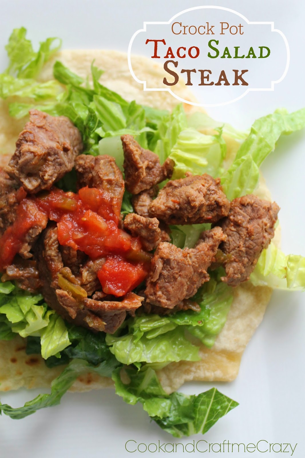 Cook and Craft Me Crazy Crock Pot Taco Salad Steak
