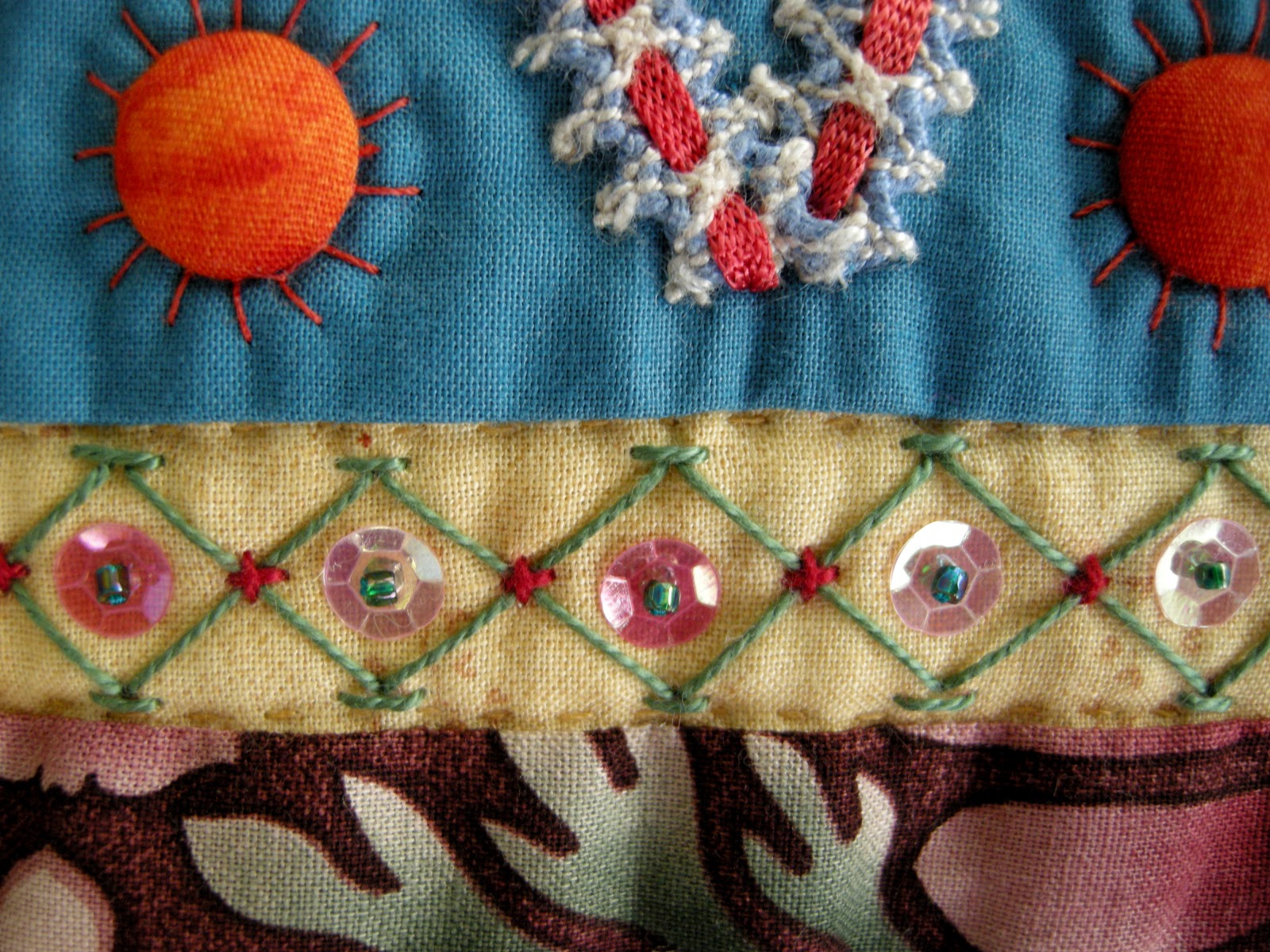 Queenie's Needlework WIPW Sequins and beads