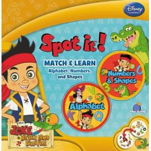 Spot It Disney's Jake and the Never Land Pirates Numbers Shapes Card Game