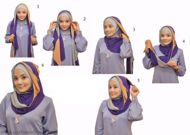 cara memakai jilbab