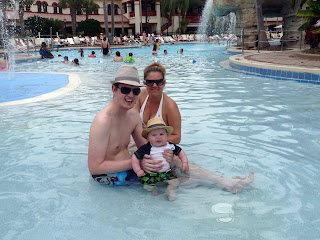 Freddie in the pool