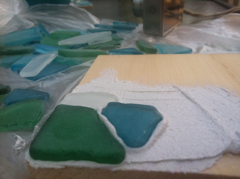 Blue Jean on Fifth DIY Sea Glass Coasters