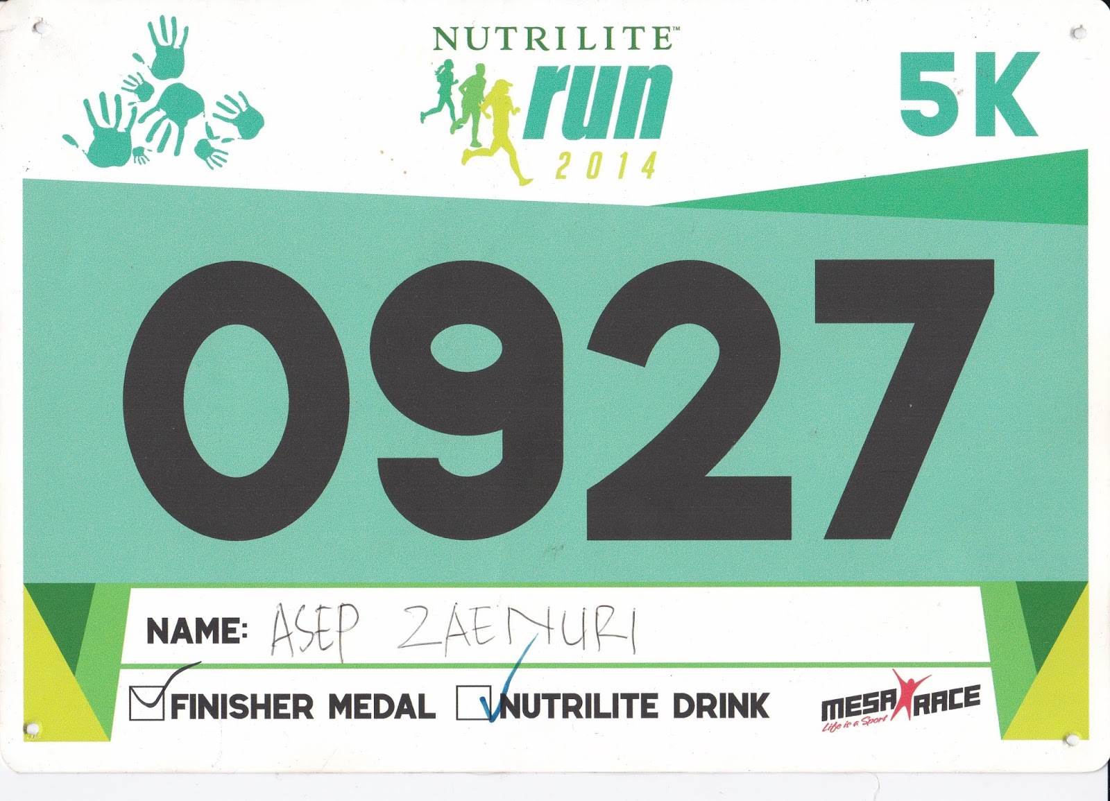 BiB Number My Running Road & Trail In Indonesian Asep Zaenuri