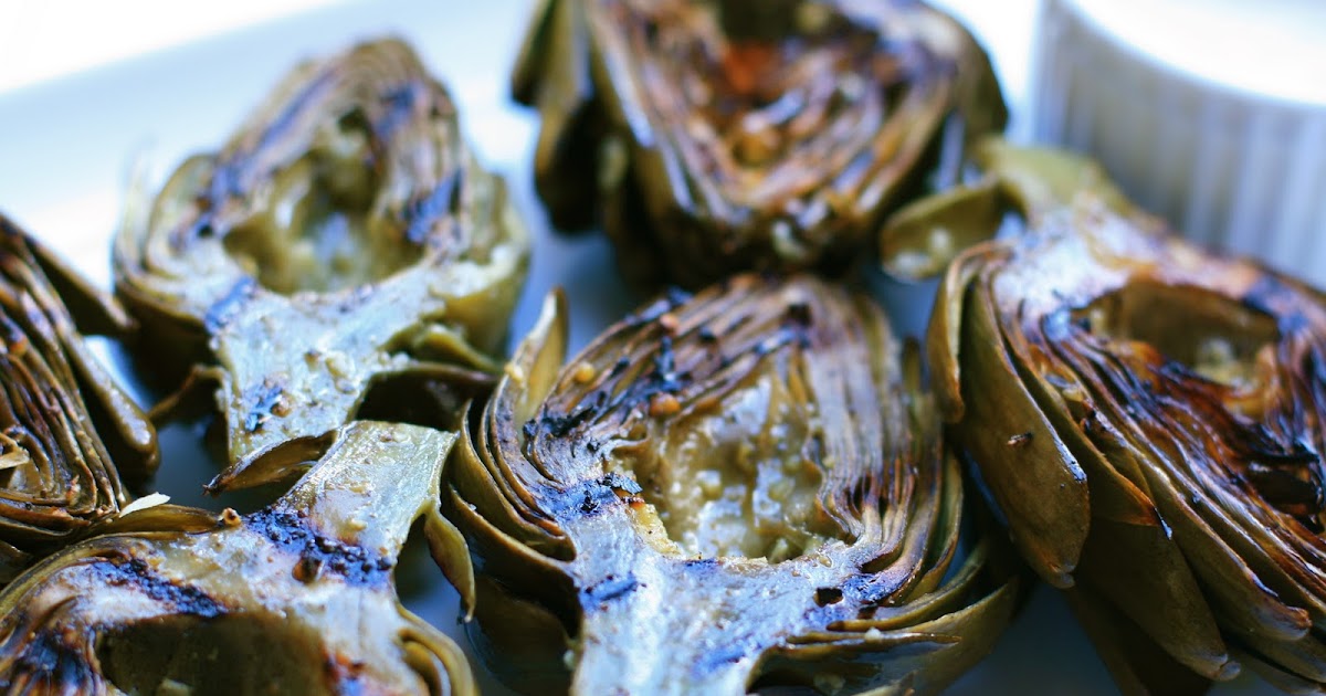 Nesting Habits Grilled Artichokes with Dipping Sauce