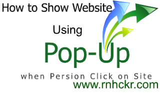 How to Show Website using Pop-Up when Person Click on Site
