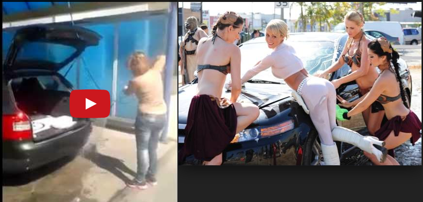 femme lave auto video trop marrante