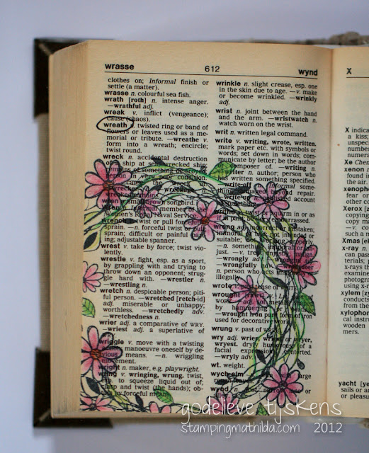 StampingMathilda Dictionary Wreath