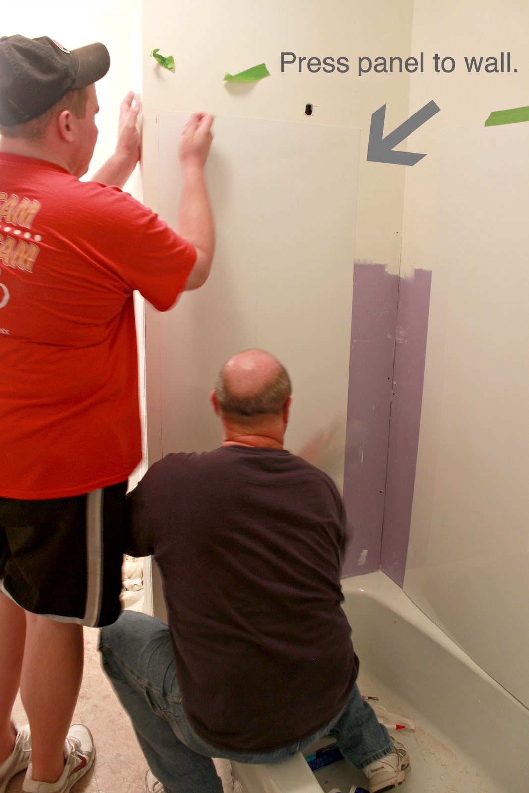 Shower Before & After with Tub Surround Tutorial - Love of Family Shower Before & After with Tub Surround Tutorial - Love of Family