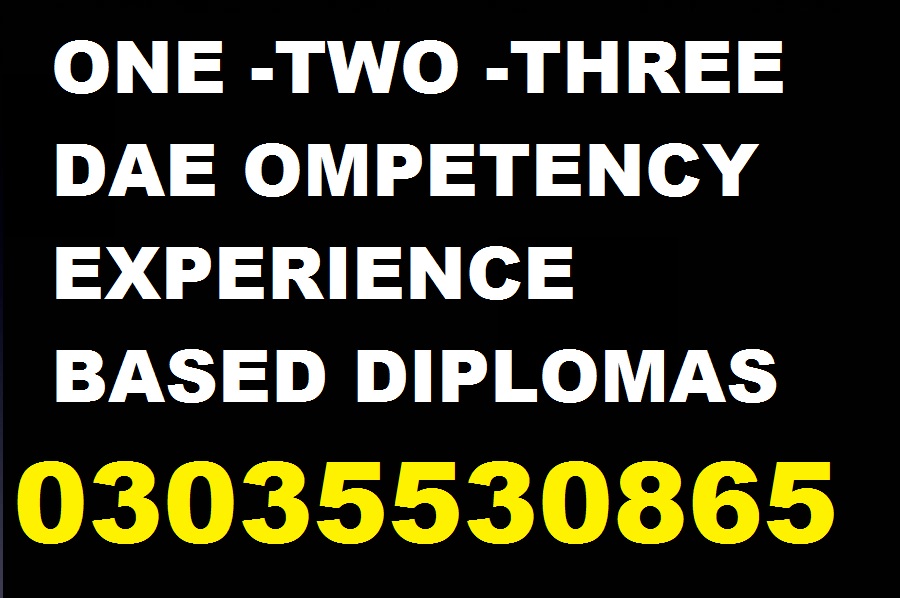 Expereince Based Diplomas TECHNIC COURSES RAWALA KOT/RAWALPINDI.