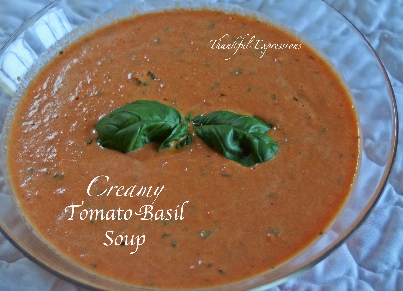 Thankful Expressions Creamy Tomato Basil Soup