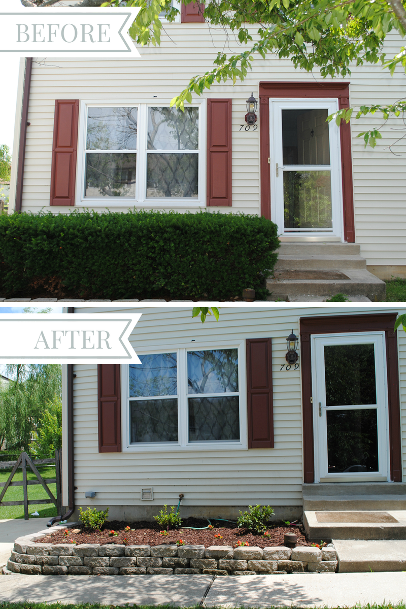 Seven Town Way Project Curb Appeal Removing Overgrown Bushes