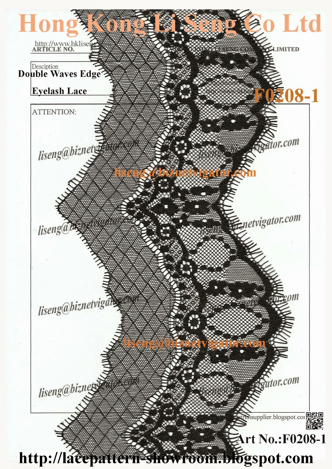 Wholesale Double Wave Edge Eyelash Lace Trim - Hong Kong Li Seng Co Ltd