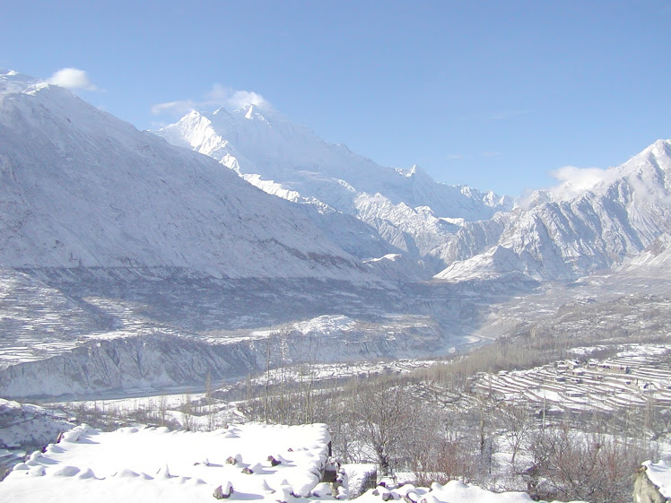 Snow covered Hunza Valley