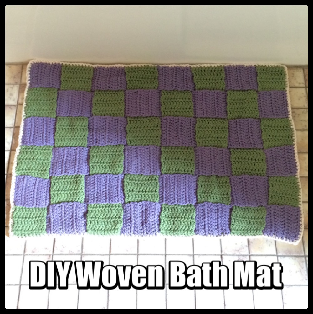 Monzy Roo's FunTime Crafty Blog DIY Woven Crocheted Bath Mat