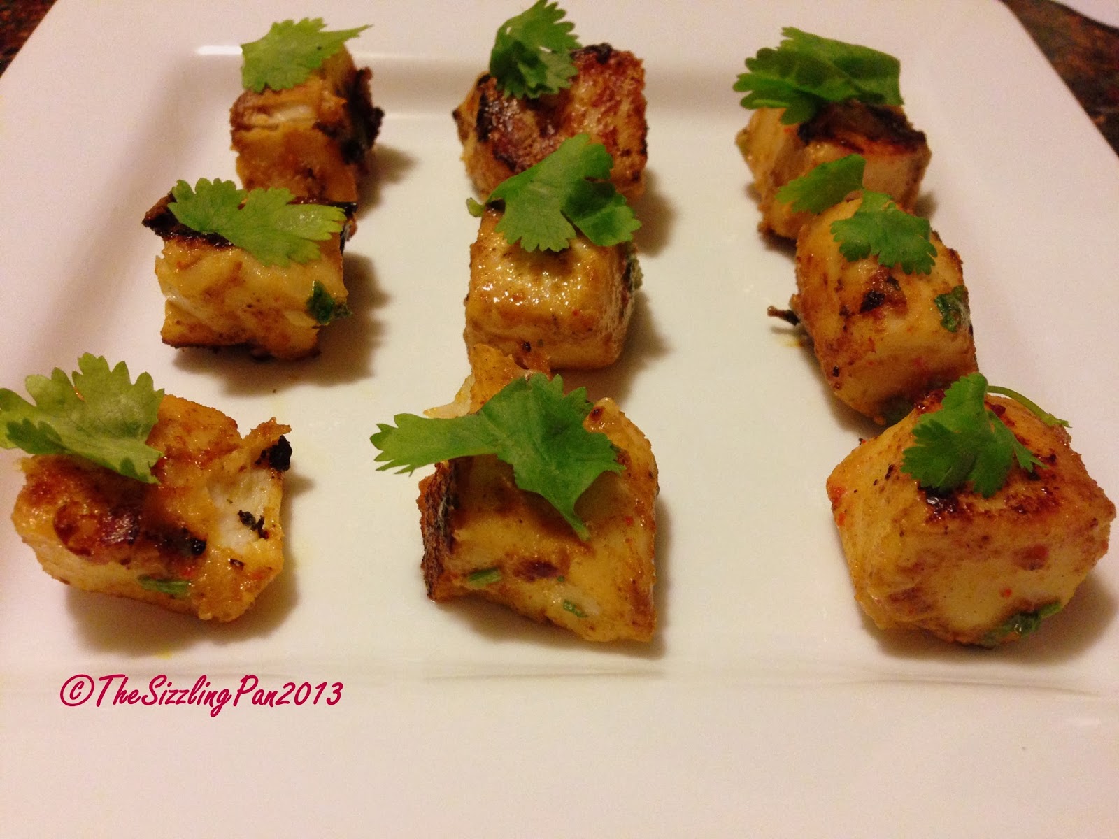 The Sizzling Pan 'Tandoori spiced' Tilapia Fish bites