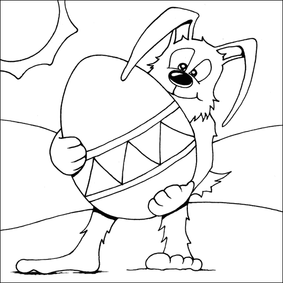 Easter Bunny Coloring Page title=