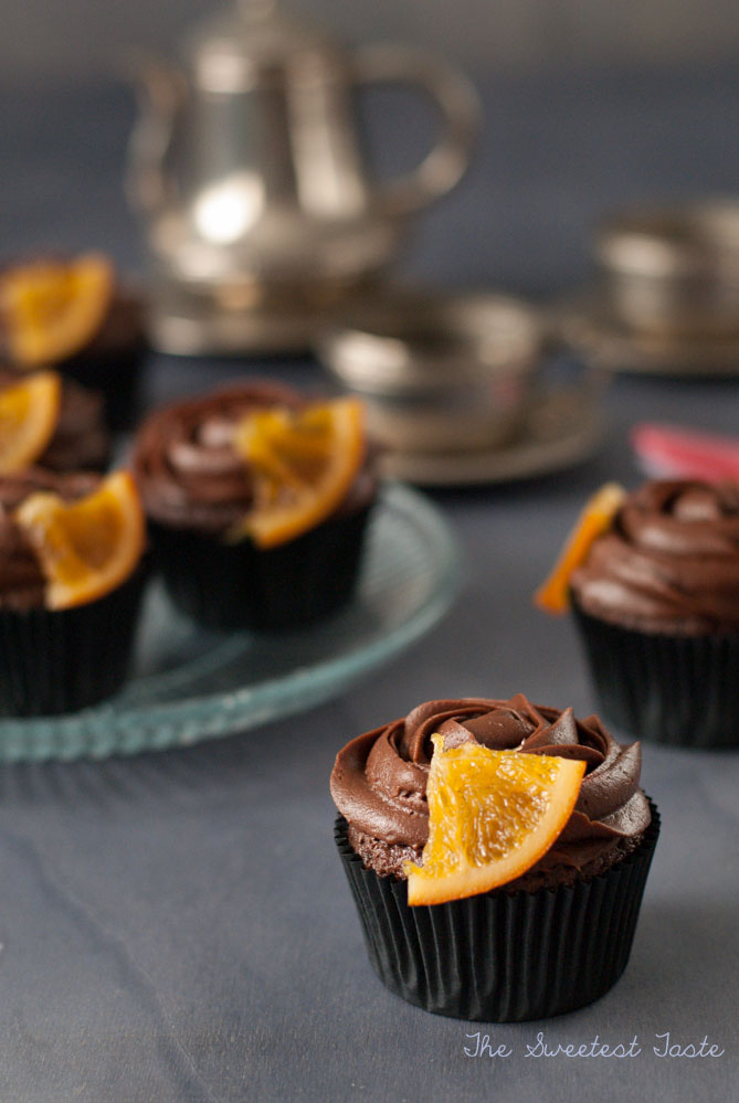 The Sweetest Taste Cupcakes de chocolate y naranja confitada