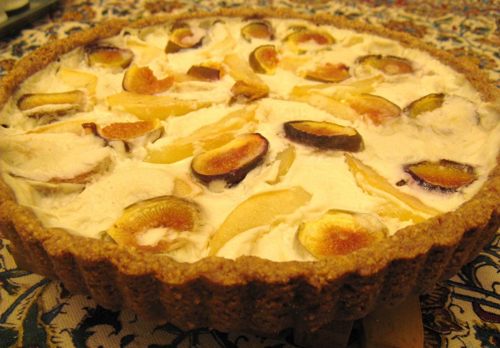 For the Love of Food! Pear and Fig Coconut Cream Tart (gluten free