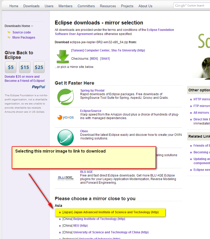 download eclipse for selenium automation