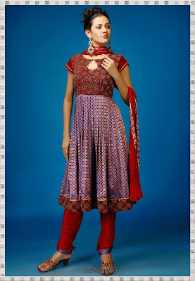 Anarkali Umbrella Frock Dress With Churidar Pajama