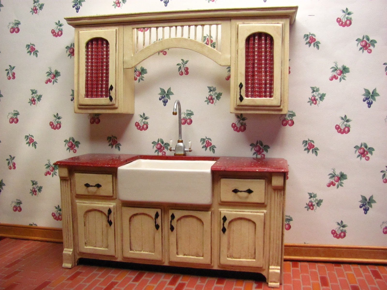  Miniature Dollhouse Kitchen Furniture with Simple Decor