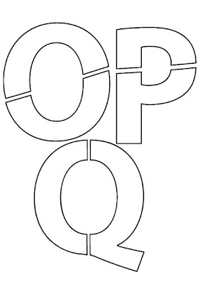 Moldes de Letras OPQ