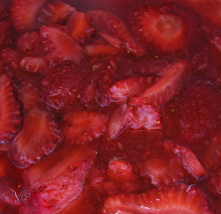 Closeup of the Strawberry Sauce