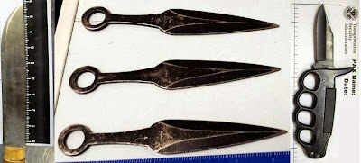 Left - Right: Knives Discovered at CLT, SJC & PVD