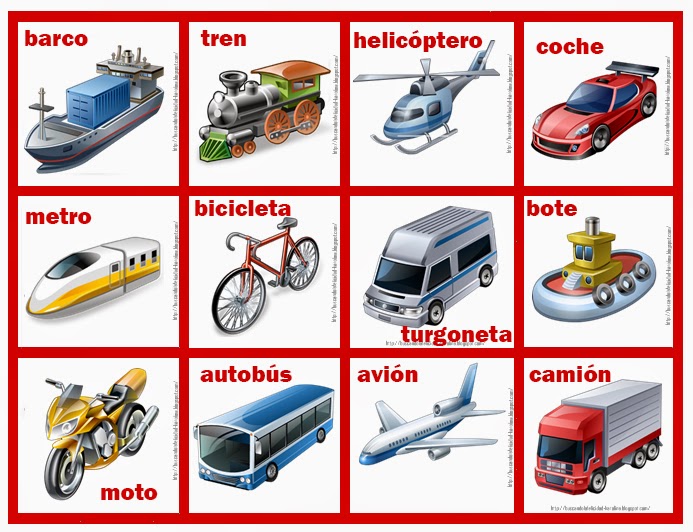 Aprende fácimente: Los medios de transporte