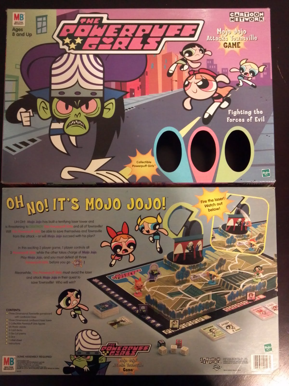 A Board Game A Day: The Powerpuff Girls Mojo Jojo Attacks Townsville