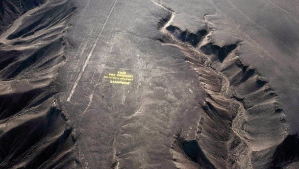 Greenpeace pode ter danificado permanentemente linhas de Nazca
