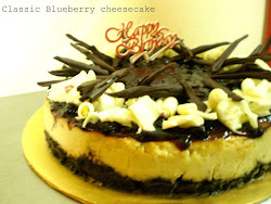Classic blueberry cheesecake