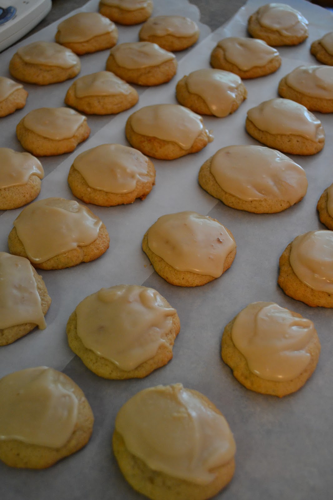 Simple Savory & Satisfying Applesauce Cookies with Caramel Frosting