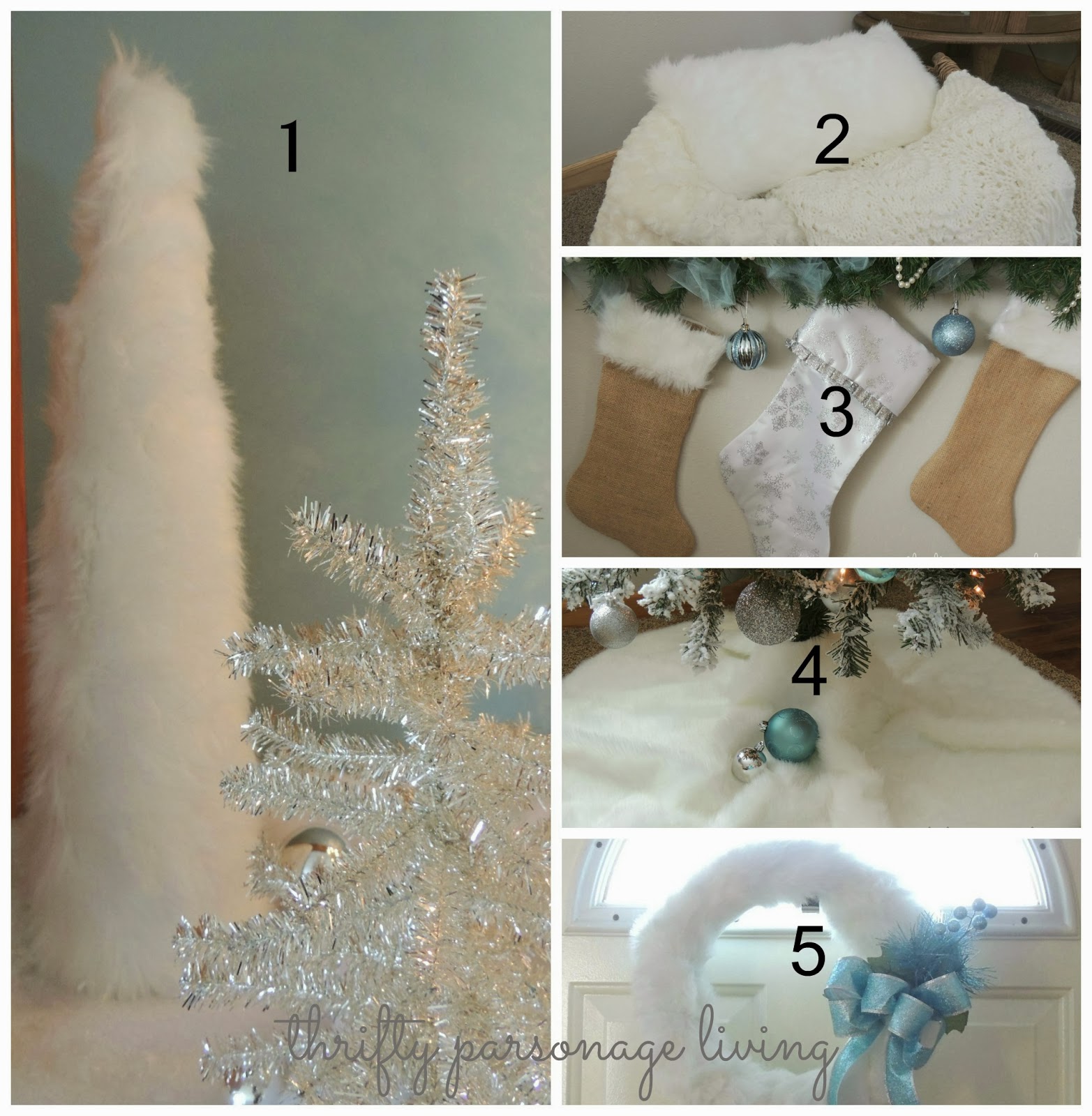 Thrifty Parsonage Living DIY FAUX FUR CHRISTMAS PROJECTS {Fur tree