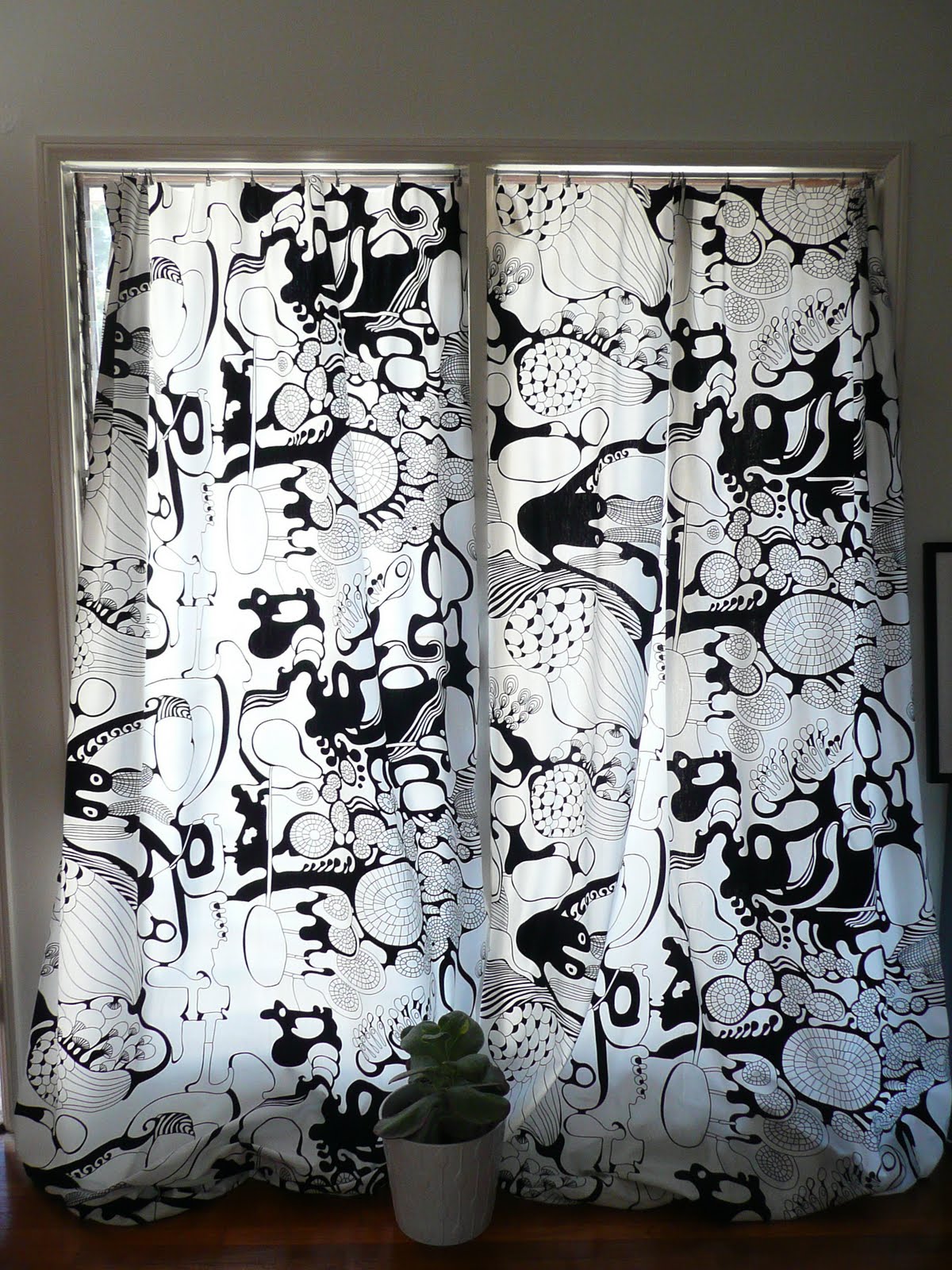 Dark Grey Ikea Fabric Curtains