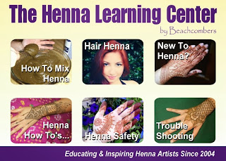 The henna learning center contains henna instructions and information