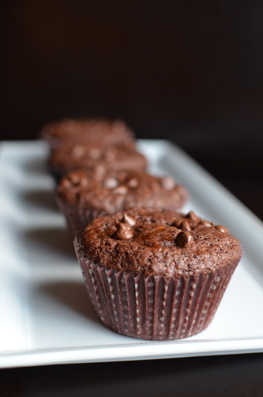 Playing with Flour After the storm...Doublechocolate muffins with