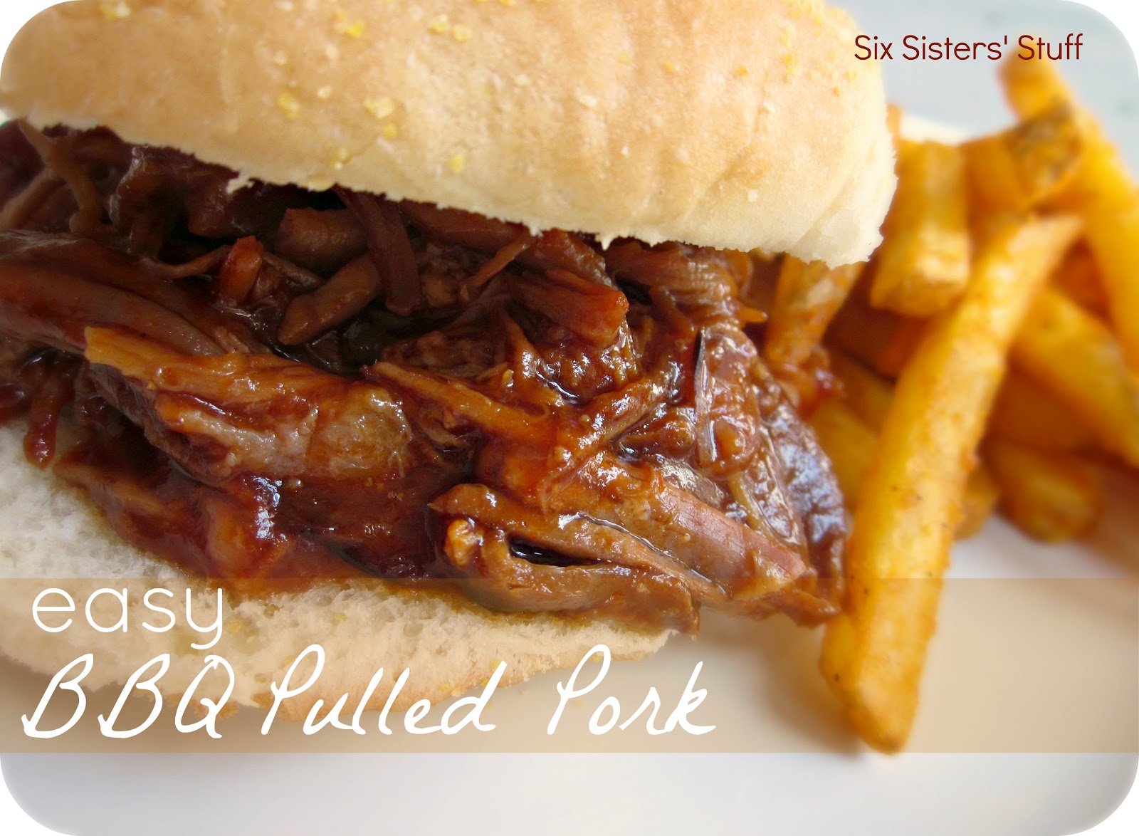 Slow Cooker BBQ Pulled Pork Six Sisters' Stuff