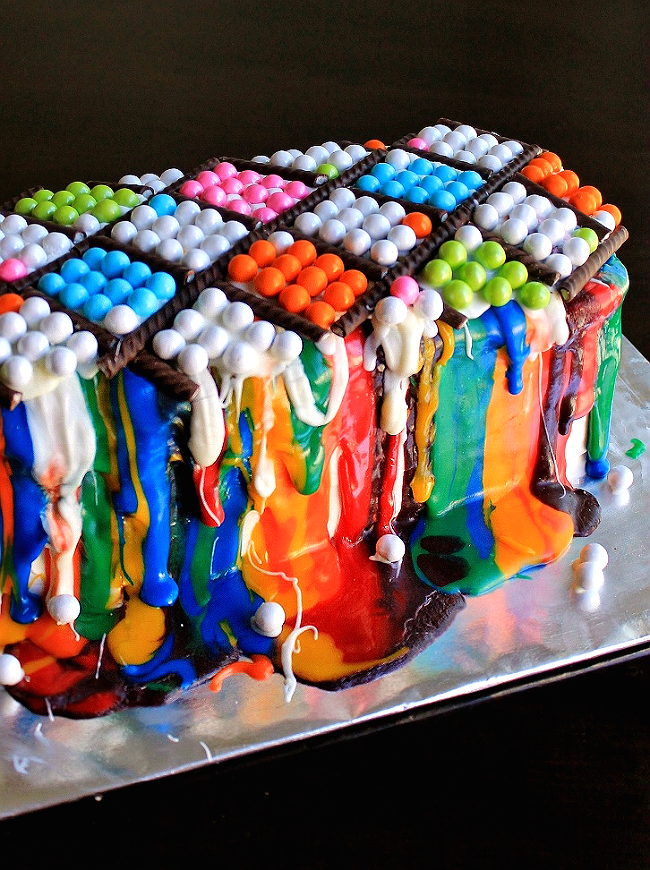 Argyle, Polka Dot, Melted Crayon abstract cake. #CakeMyDay #Sponsored