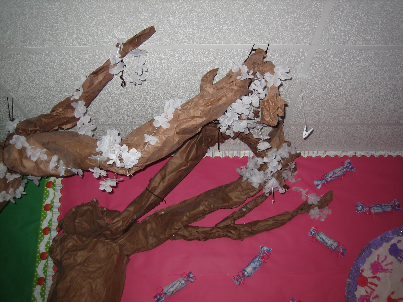 Teaching The Little People The Butcher Paper Classroom Tree in Spring