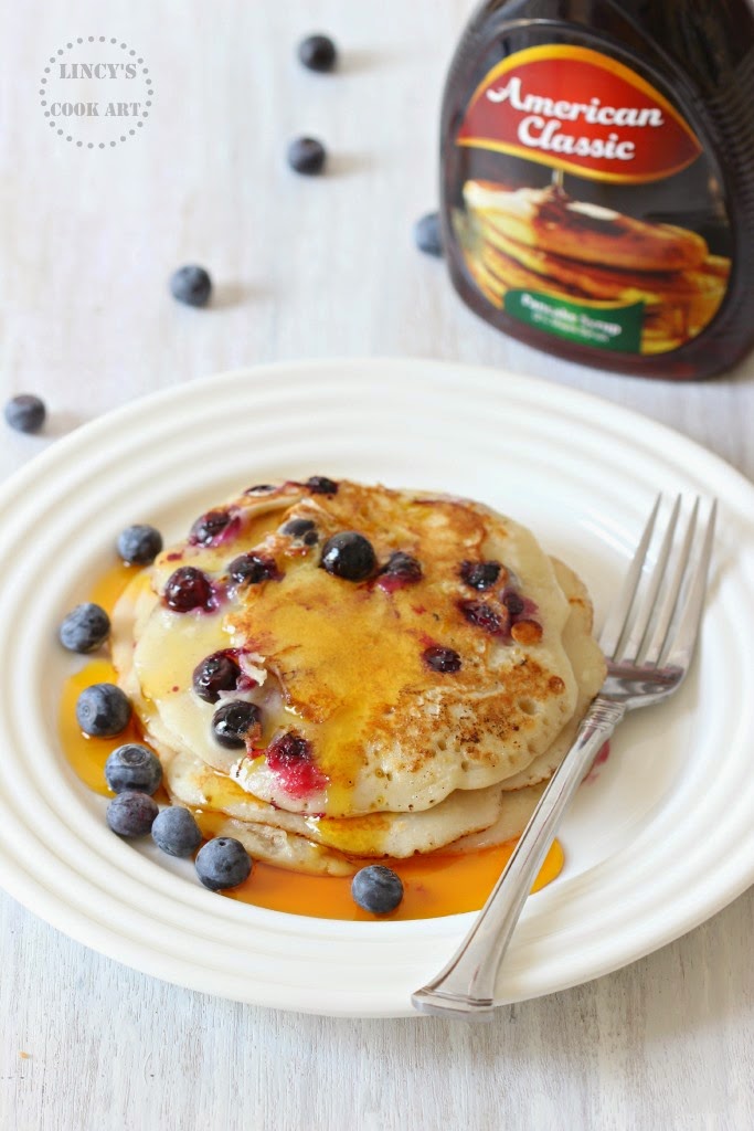 Eggless Blueberry Pancake Lincy's Cook Art