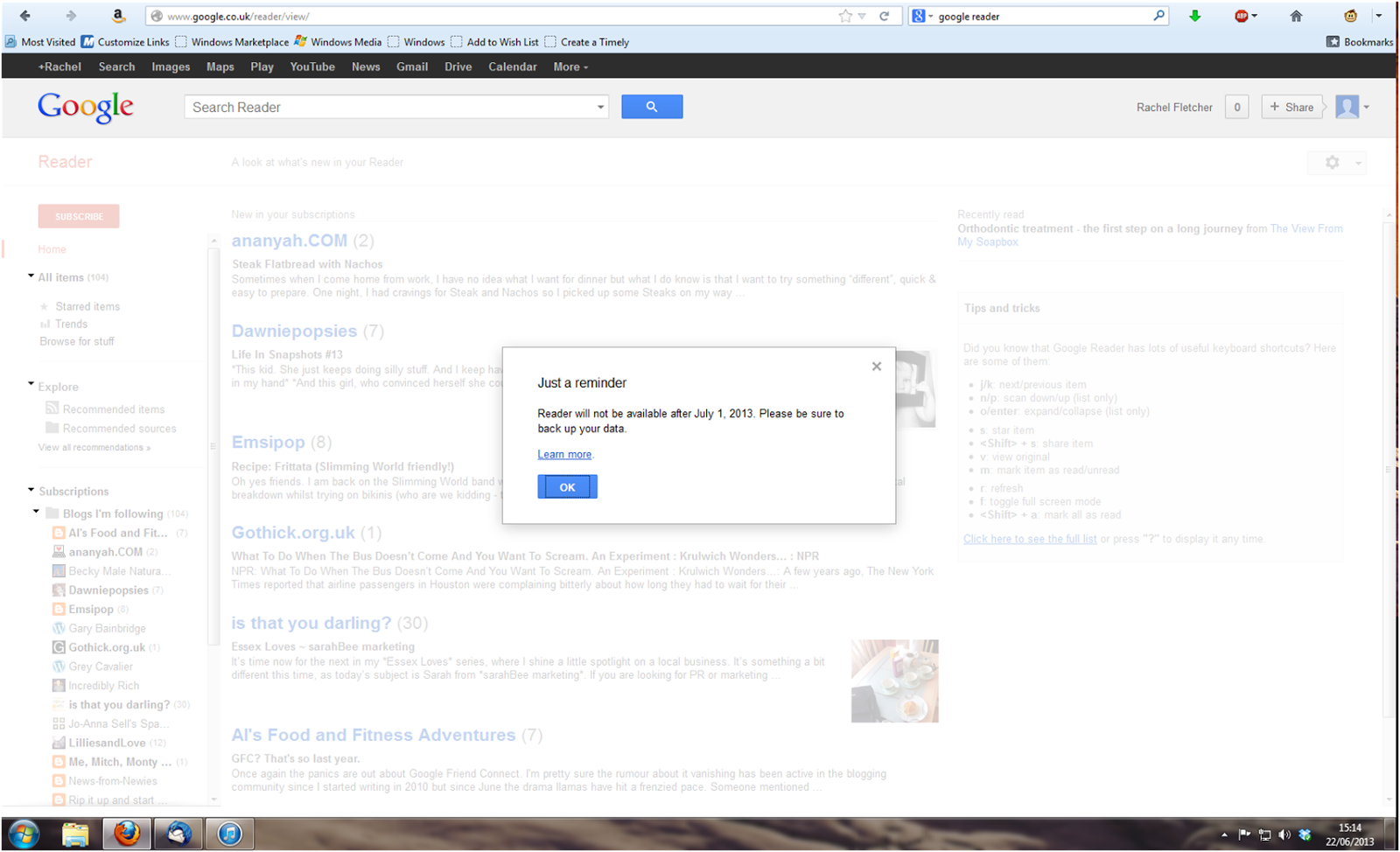 The end of Google Reader, where else you can find me Things that make