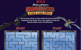 Netflix #Dragons Race to the Edge Maze and Word Search #streamteam