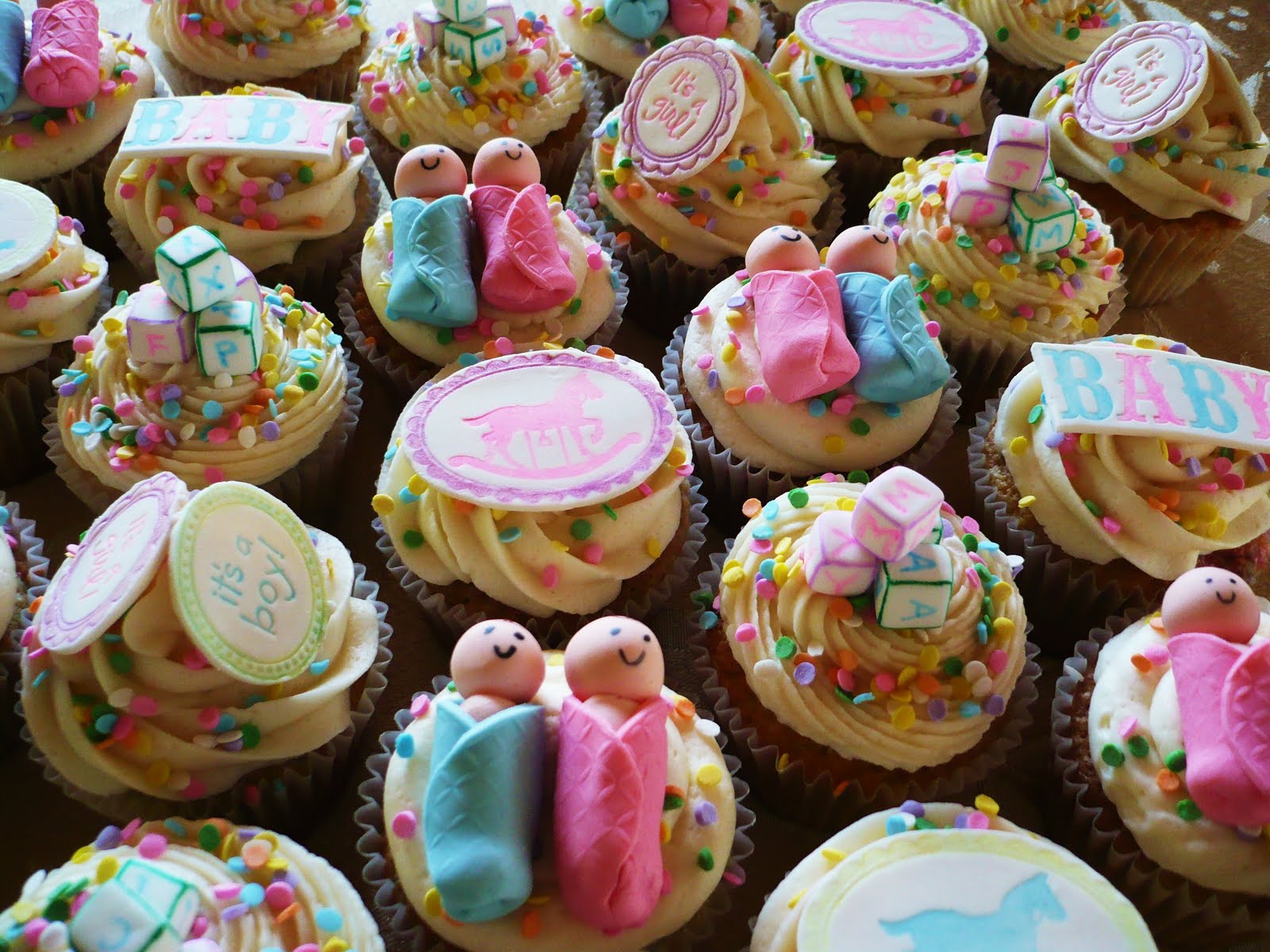 Baby Shower Cupcakes For Twins