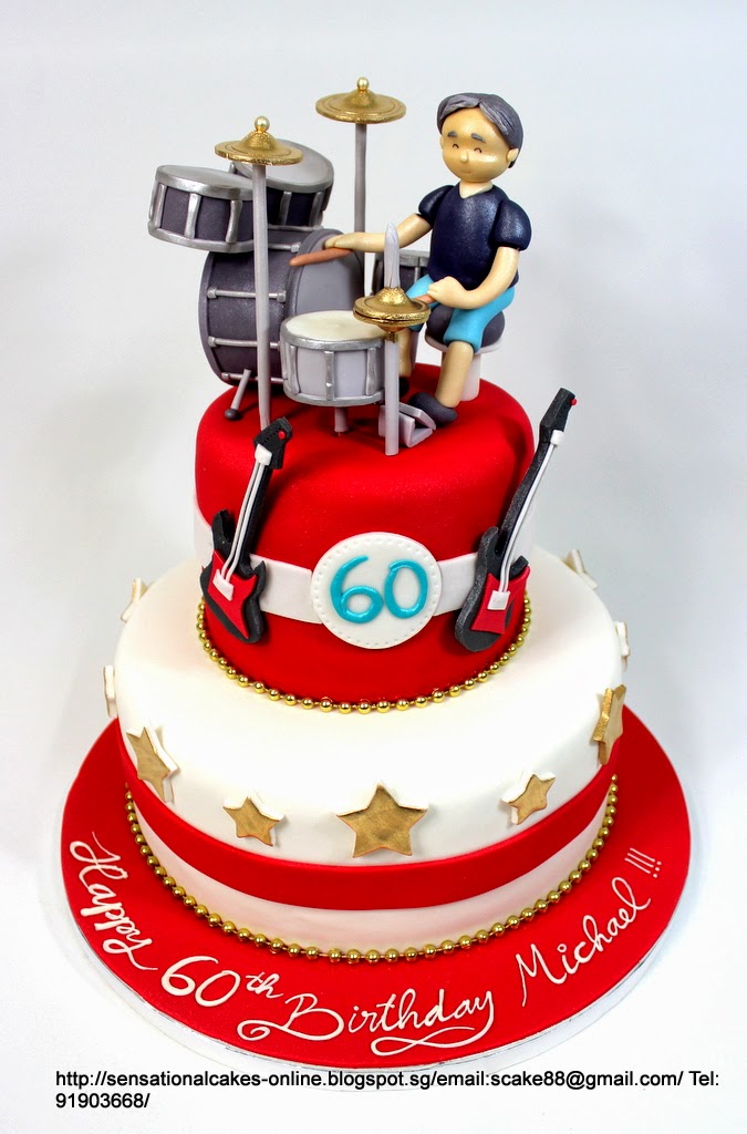 The Sensational Cakes DRUM SET 60TH BIRTHDAY CAKE SINGAPORE / CAKE FOR